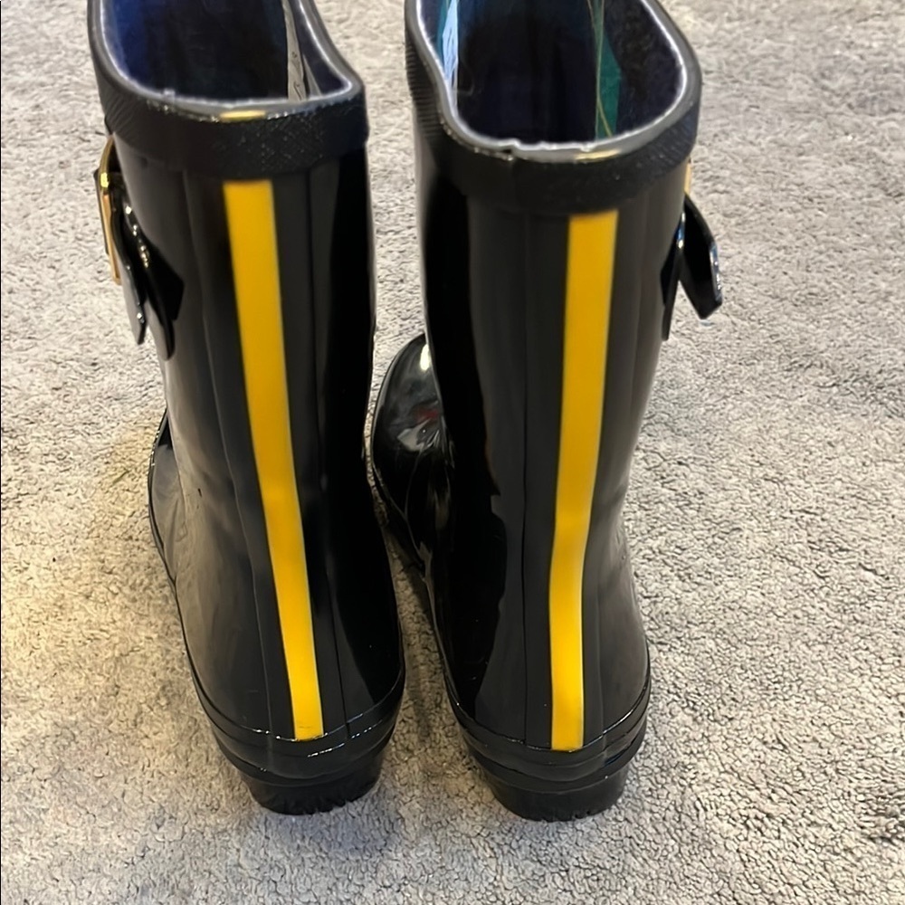 Joules Kelly Welly Black Glossy Rain Boots with Buckle US 5 UK 3 - Picture 8 of 16